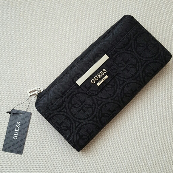 Guess Women/'s Black Wallet Organizer Clutch